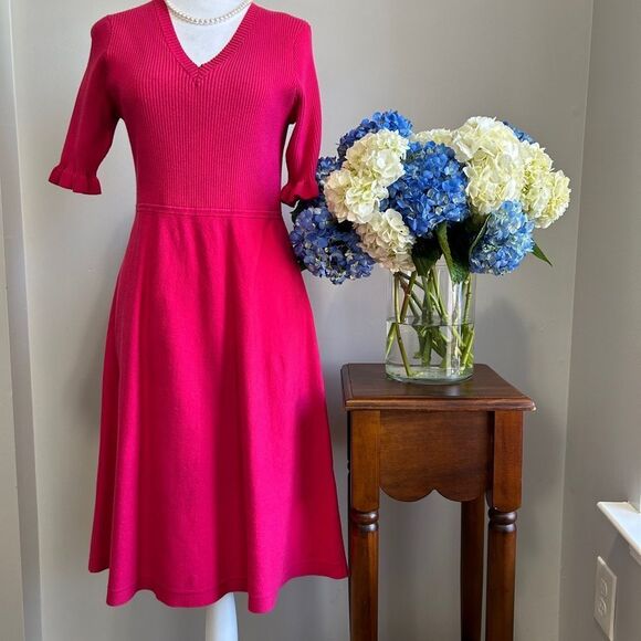 Kate Spade Pink A-Line Midi Dress - Picture 1 of 7